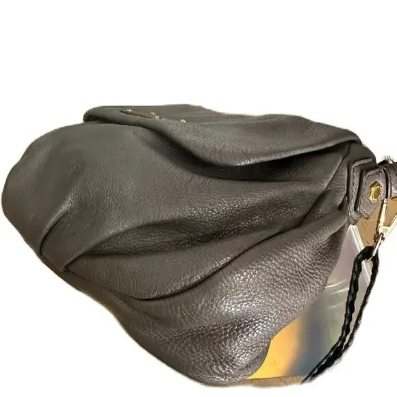 ★ EUC Marc Jacobs Pebble Leather Gray Crossbody Handbag Purse‎